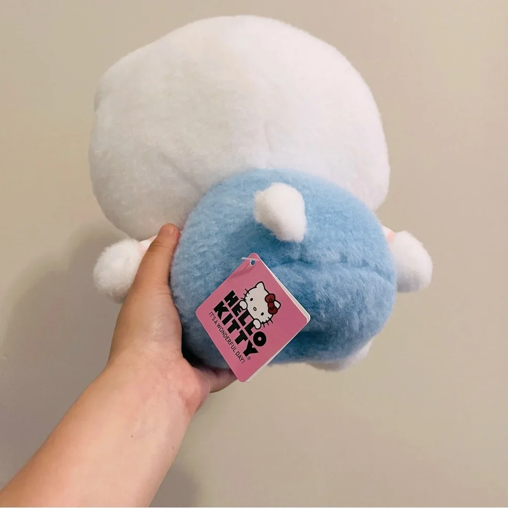 🌹 Sanrio Classic Hello Kitty Blue Big 11” Plush Round 1 Authentic New